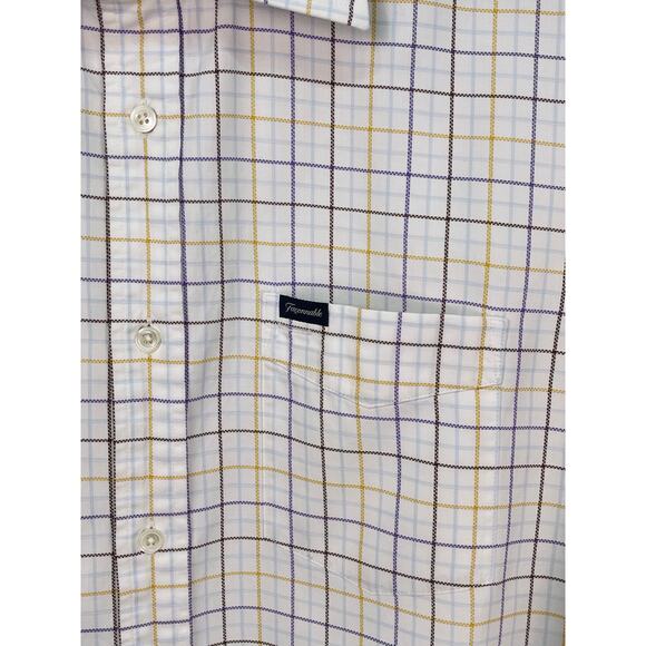 Faconnable XL Multicolor Plaid 100% Cotton Long Sleeve Button-Up Shirt - Picture 4 of 7